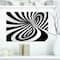 Designart - Spiral Black n White - Contemporary Canvas Art Print